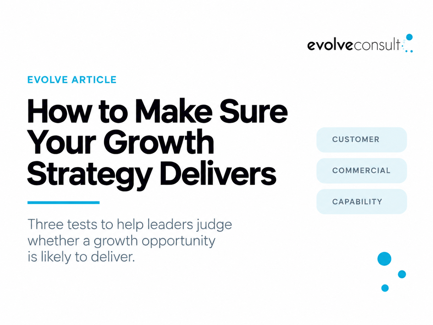 How to Make Sure Your Growth Strategy Delivers